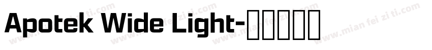 Apotek Wide Light字体转换